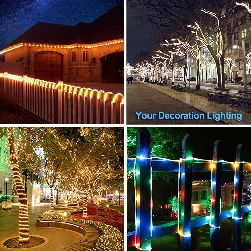 300LED Solar Powered Rope Strip Light, 