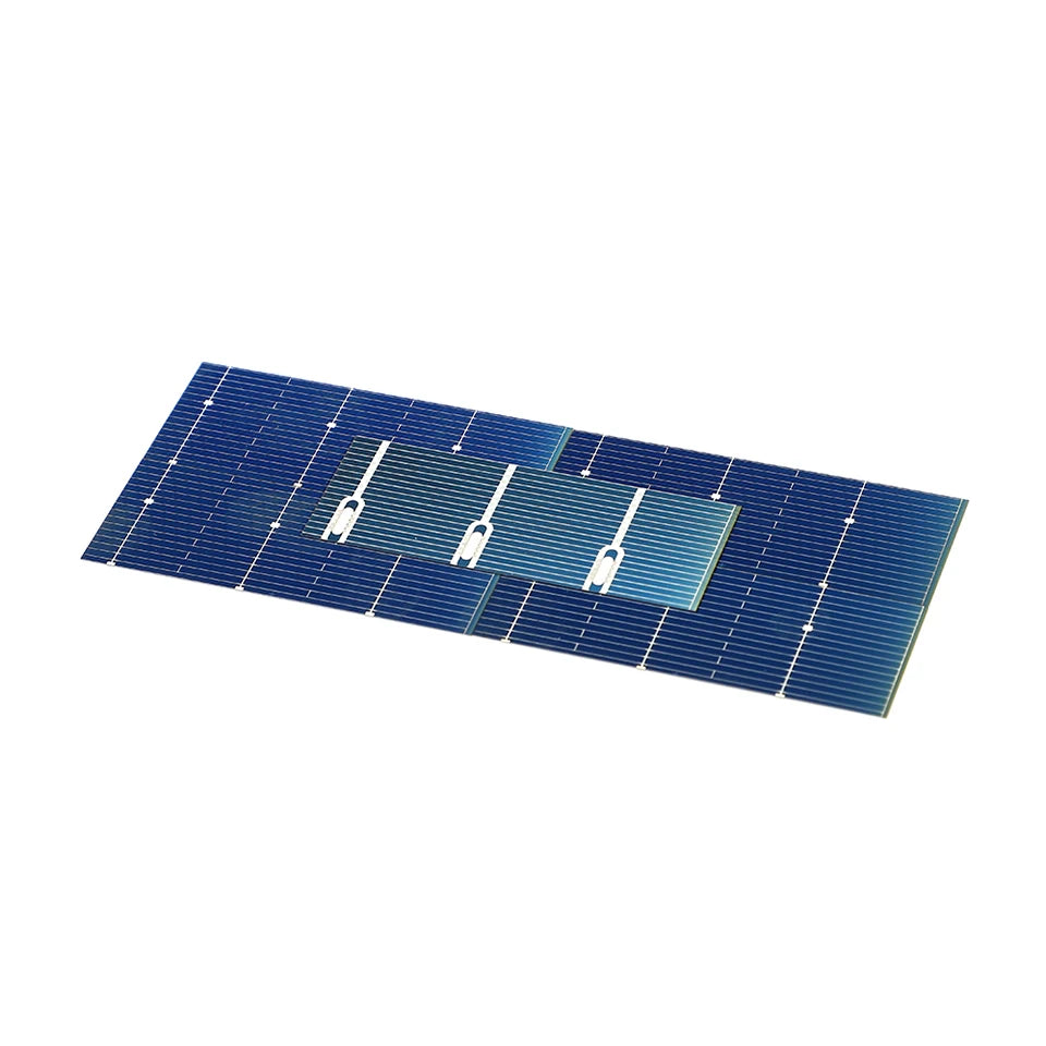 SUNYIMA 100PCS 52*19mm 0.5V 0.24W Solar Panel, Polycrystalline solar cell with epoxy seal and dimensions of 52x19mm.