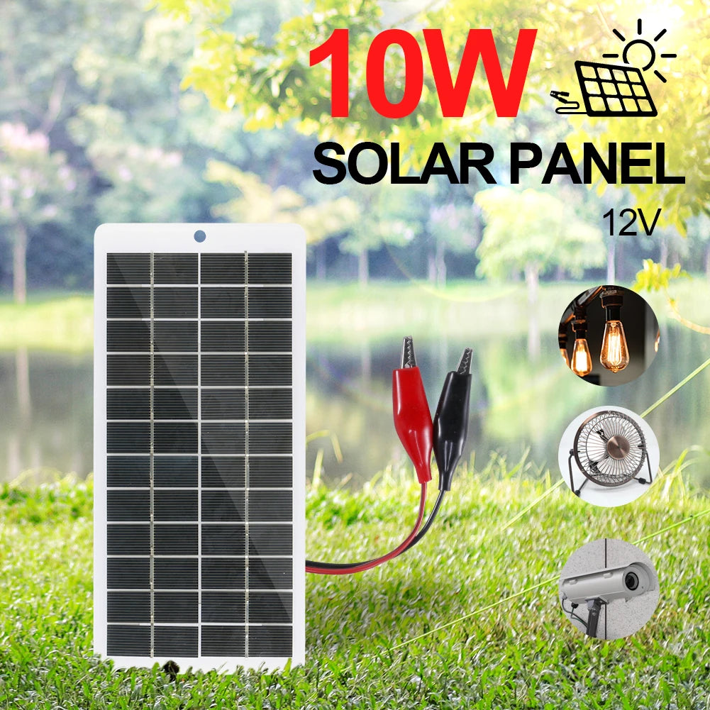 Solar Panel, Portable solar charger for mobile phones and small devices, suitable for outdoor use with a polysilicon panel.