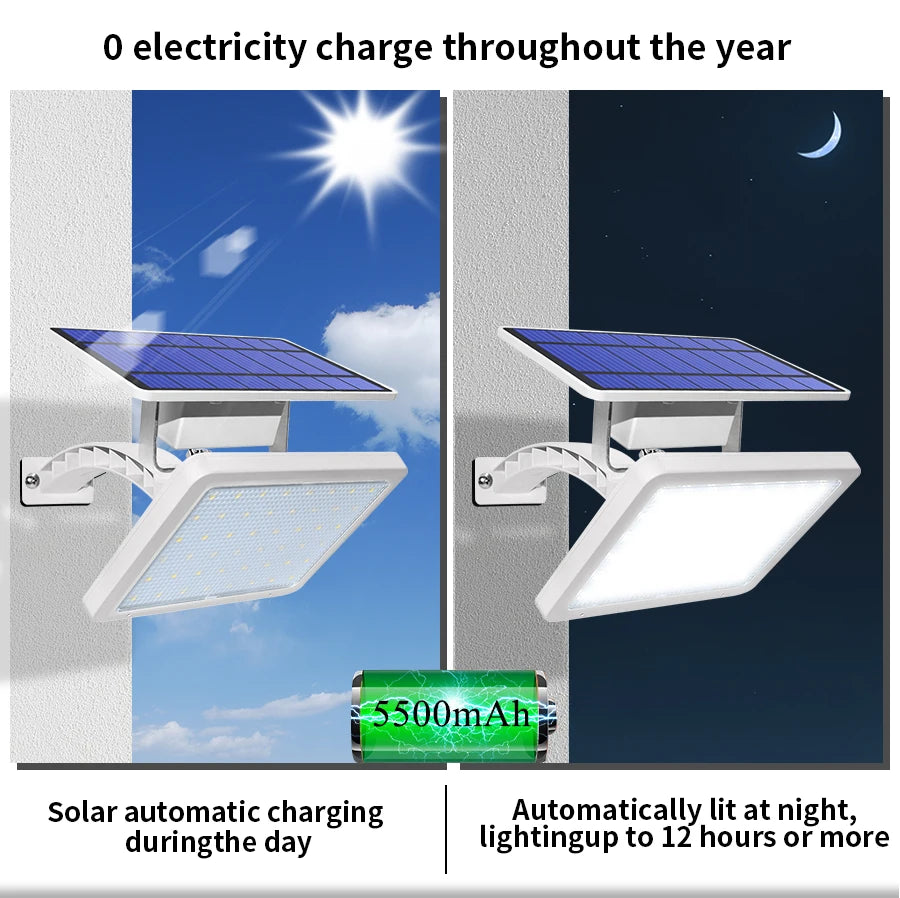 48 leds Solar Light, Solar-powered lantern providing up to 12 hours of light without electricity.