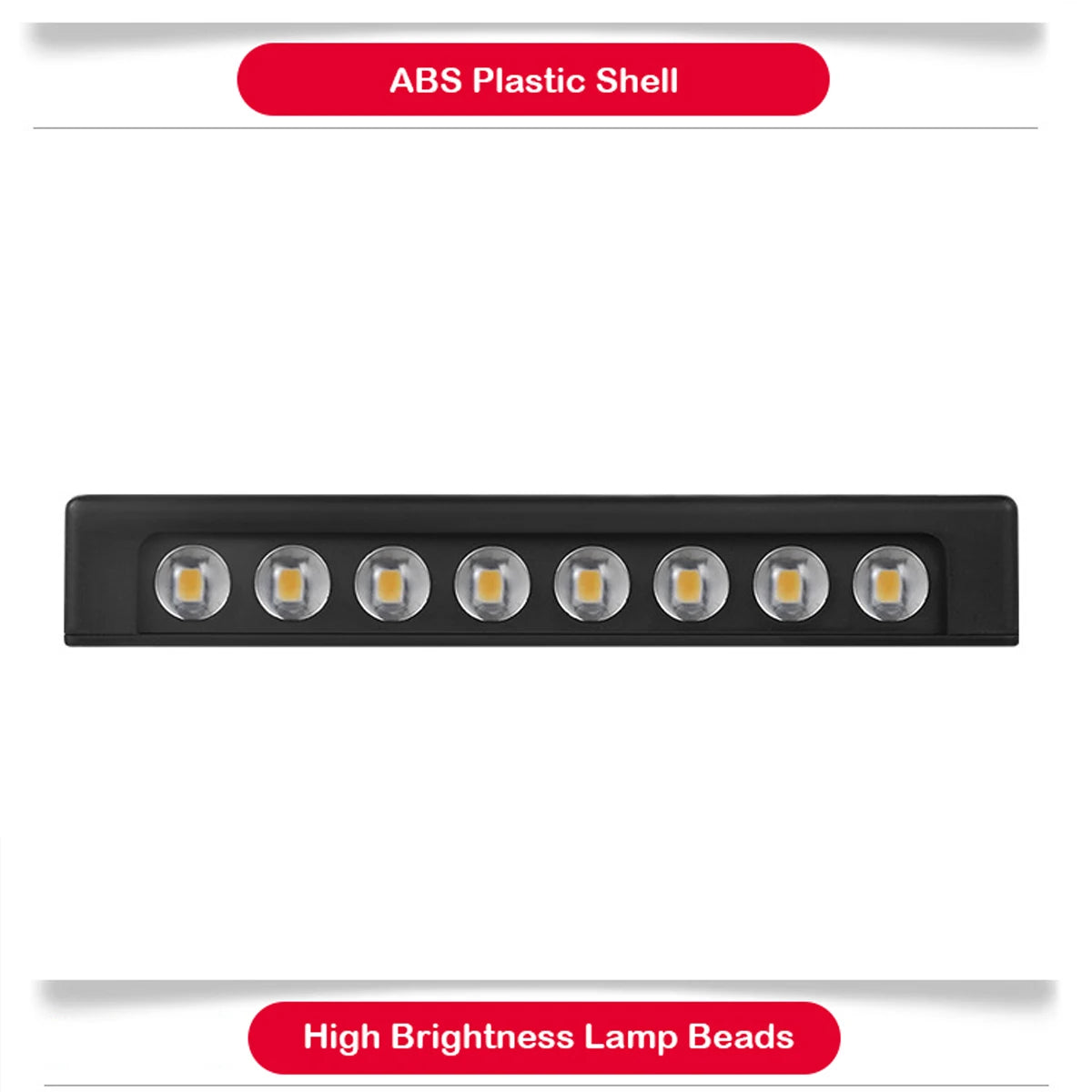 Durable ABS plastic shell with high-brightness LED beads for reliable outdoor lighting.