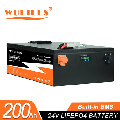 New 12V 24V 48V 100Ah 200Ah 280Ah 300Ah LiFePo4 Battery Pack - Lithium Iron Phosphate Batteries Built-in BMS For Solar Boat No Tax