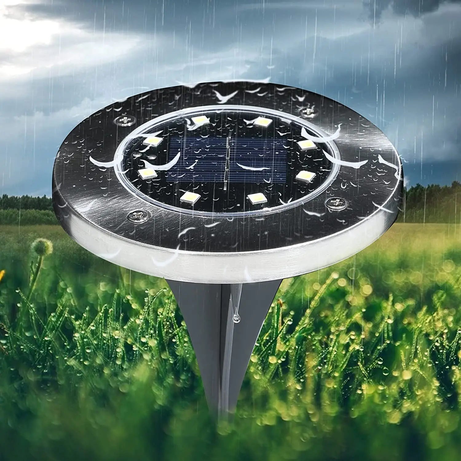 Upgraded 8/16 LED Solar lawn Light, Off-grid solar power solution for areas without traditional electricity access.