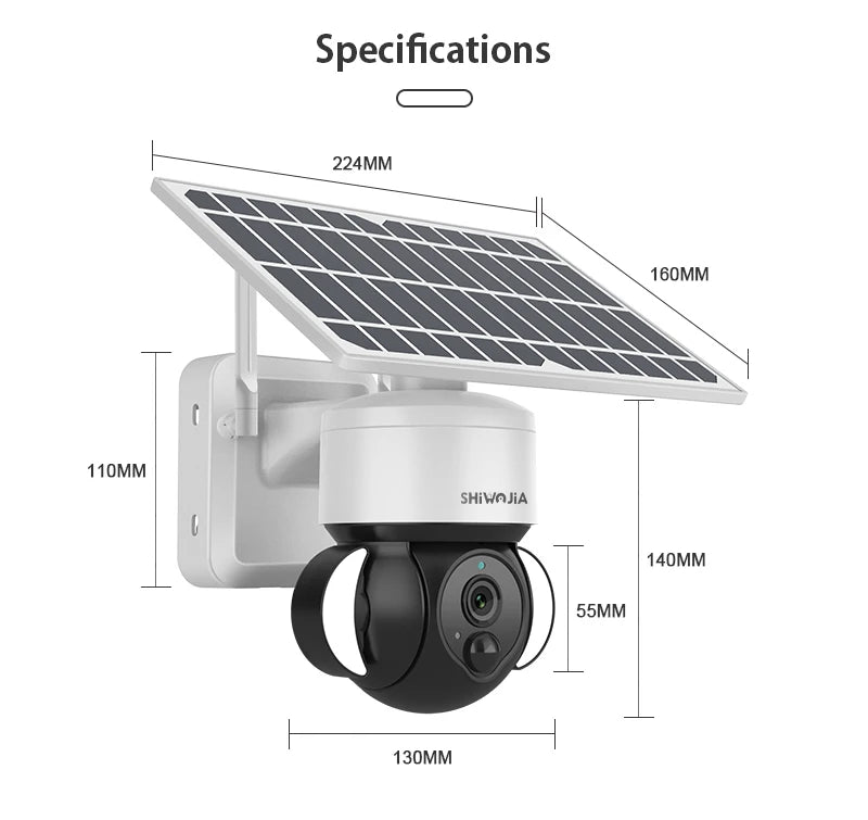 SHIWOJIA ST-518 Solar Camera, Solar-powered wireless camera for outdoor use, suitable for garden lighting and security surveillance.