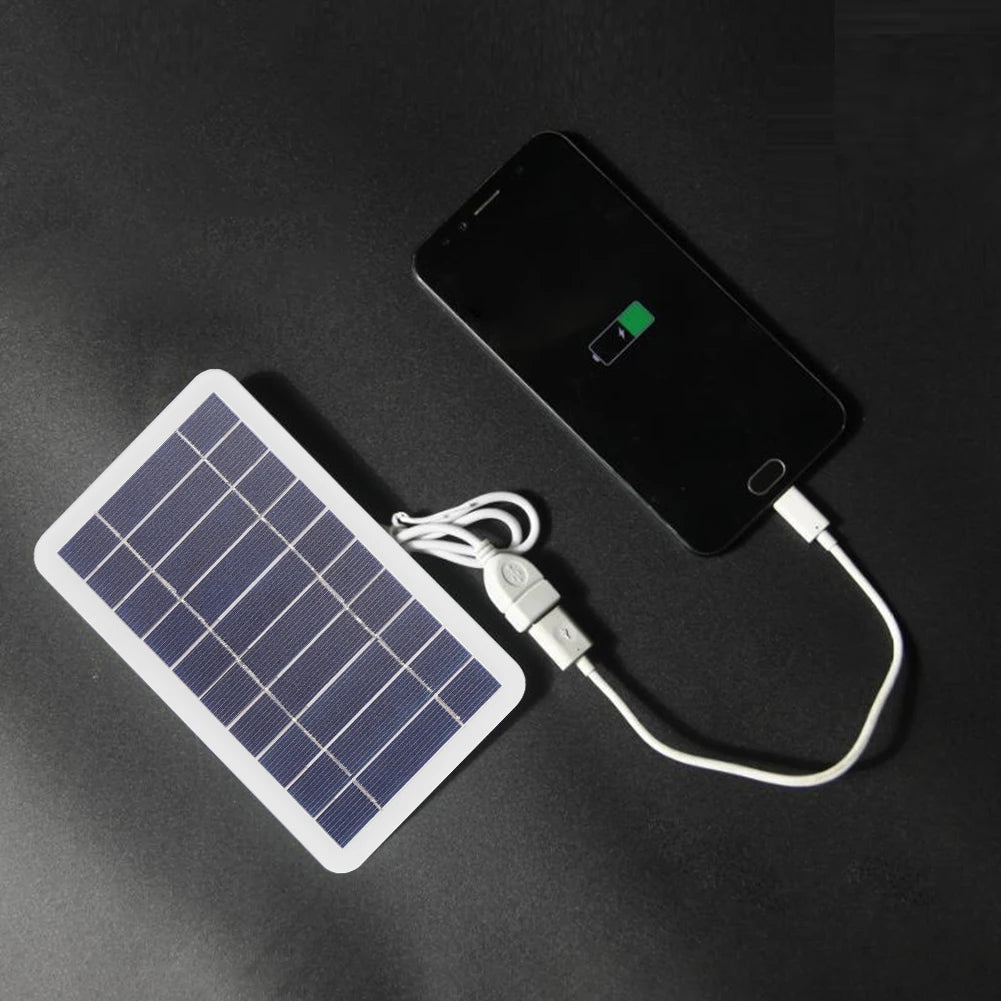 5V 400mA Solar Panel, Compact solar system charging kit for small devices like phones, fans, and more.