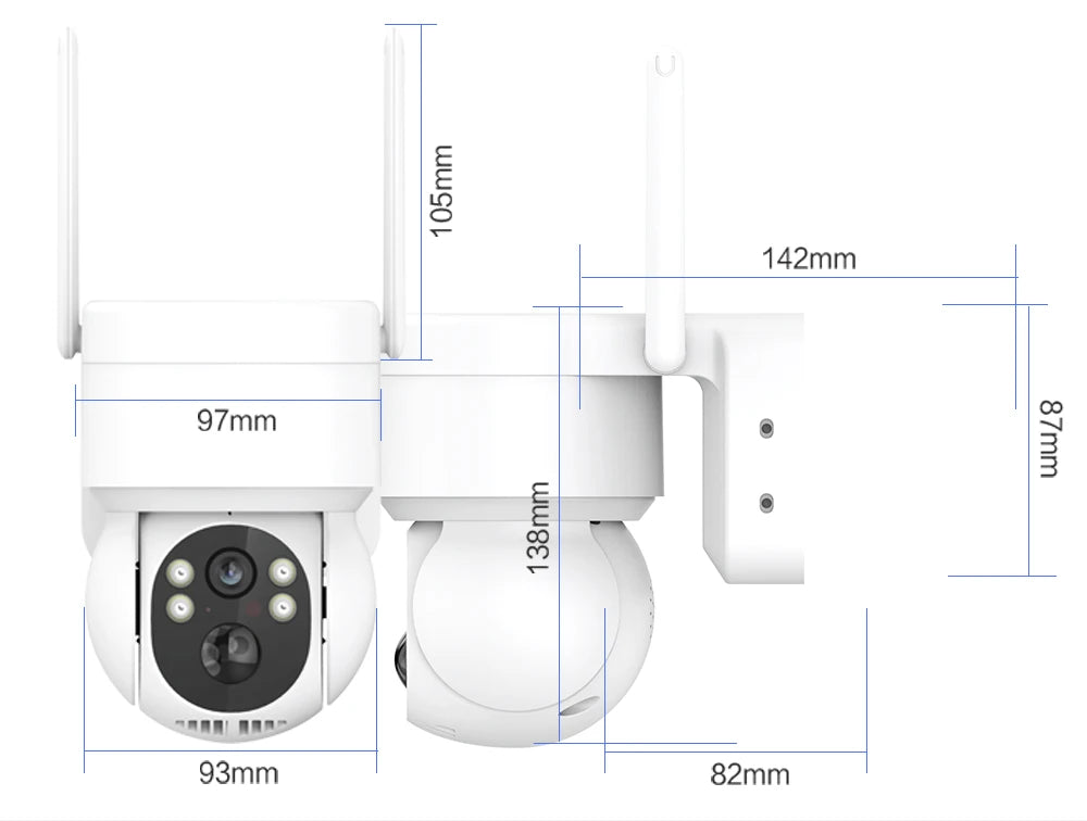 Solar Camera Wifi Outdoor 4MP Wireless Surveillance IP Cameras With Solar Panel PIR Human Detection 7800mAh Recharge Battery