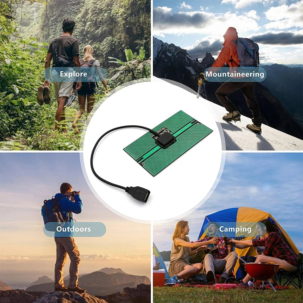 Solar Panel, Portable power bank for mobile devices, perfect for outdoor activities like camping and mountaineering.