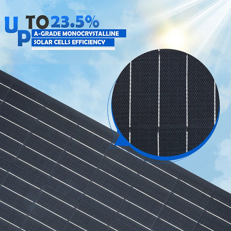 300W Solar Panel, High-efficiency solar cells for off-grid systems, generating up to 20% efficient power.