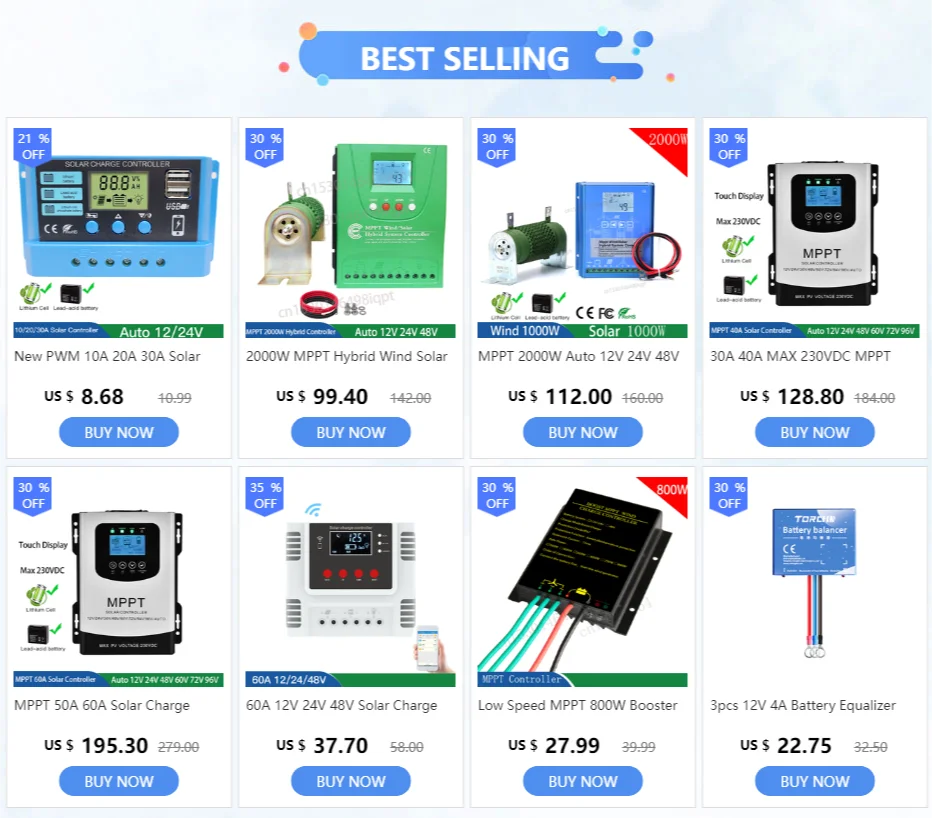 24h shipping 10A 20A 30A Solar Charge Controller, Features dual MOSFETs for reverse current protection, minimizing heat generation.