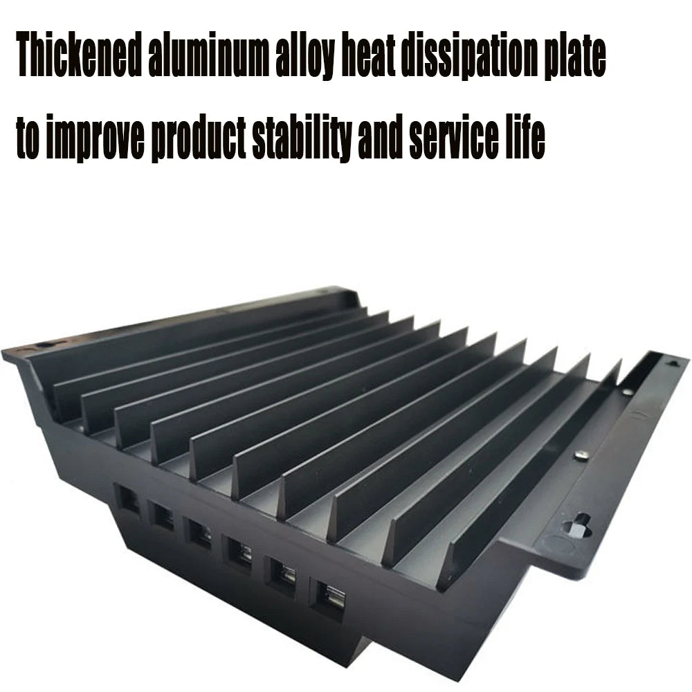 100A 80A 60A MPPT Solar Charge Controller, Thickened aluminum alloy heat dissipation plate for improved stability and reliability.