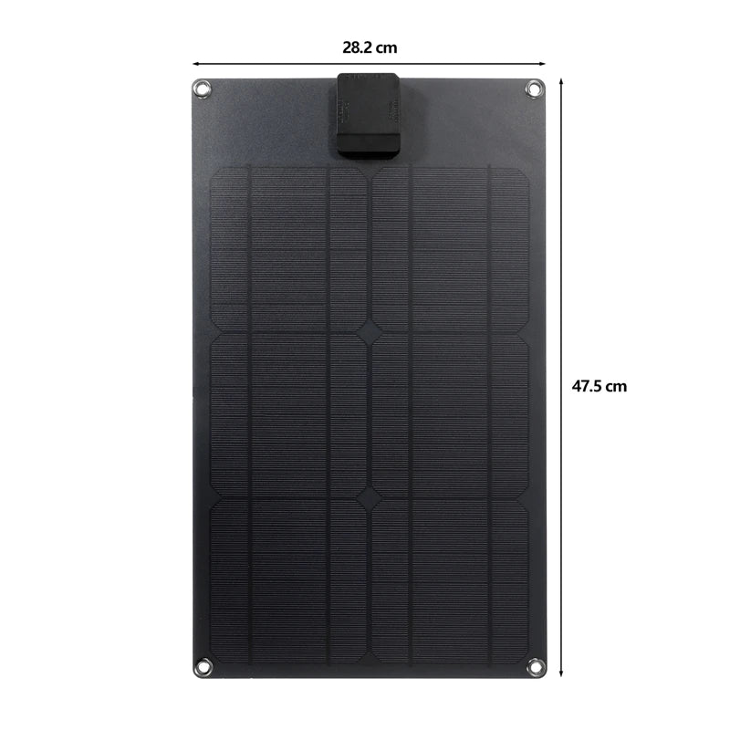 NEW 18V 50W Solar Panel, Allow 1-3cm difference due to manual measurement and slight color variation.