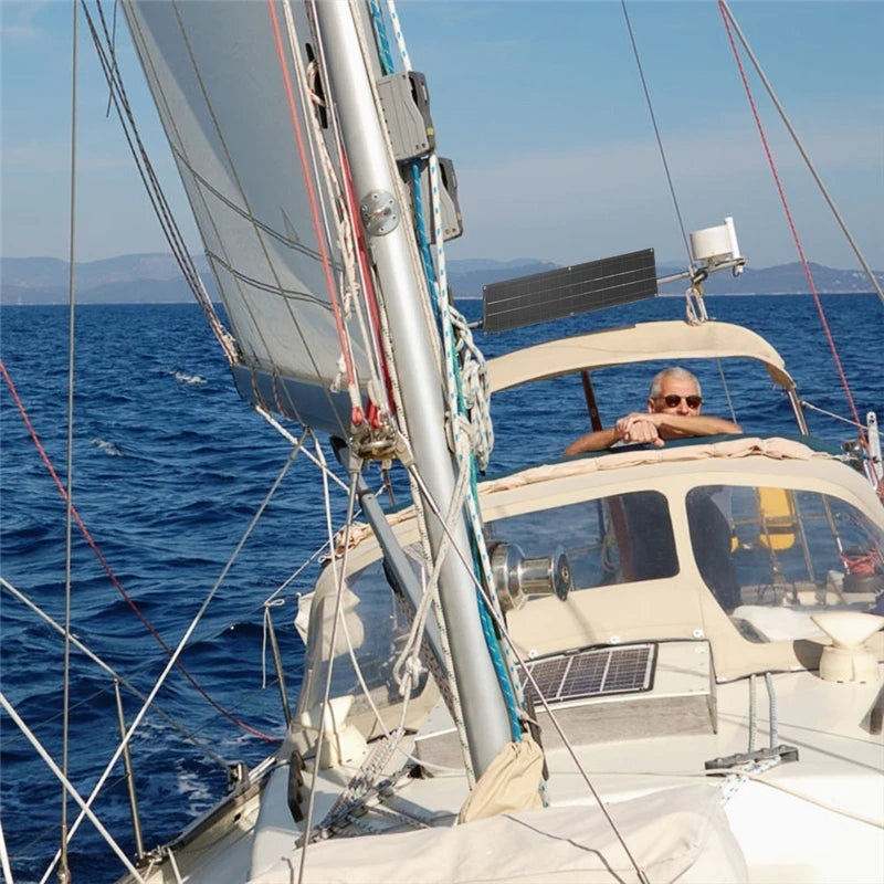 ETFE 300W Flexible Solar Panel, Foldable solar panel with CE certification, made of eco-friendly materials, waterproof, and durable.