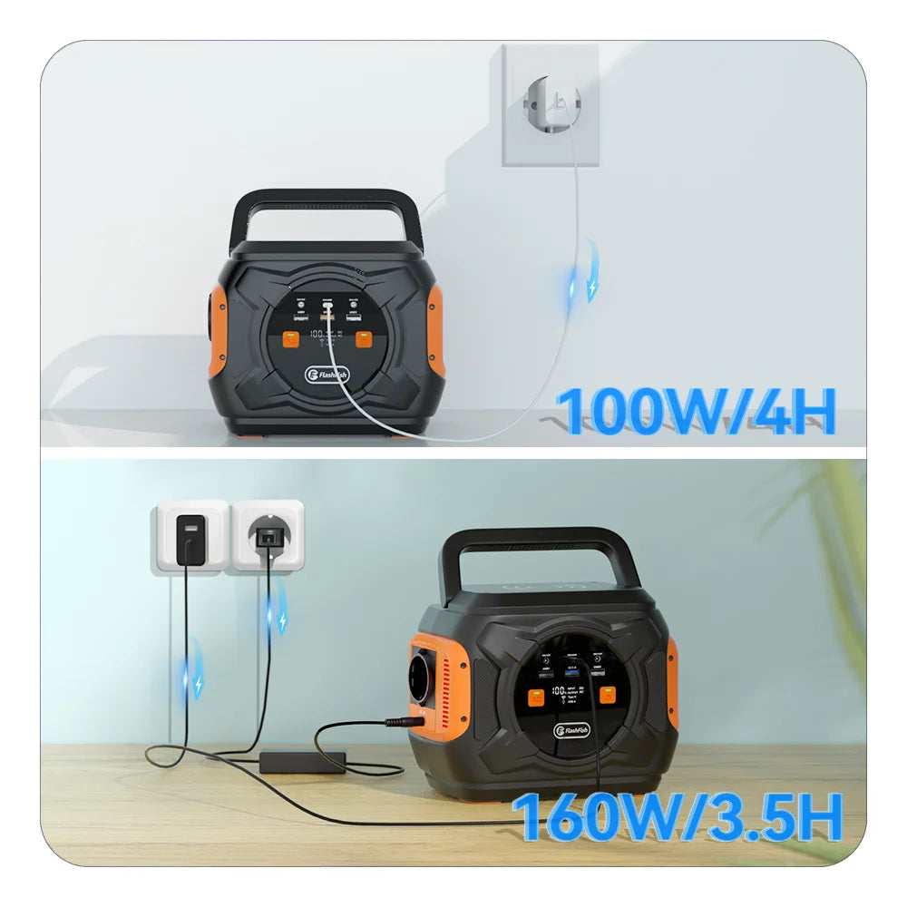 FF Flashfish A301, Power bank with total AC output power: 320W, USB and QC3.0 outputs.