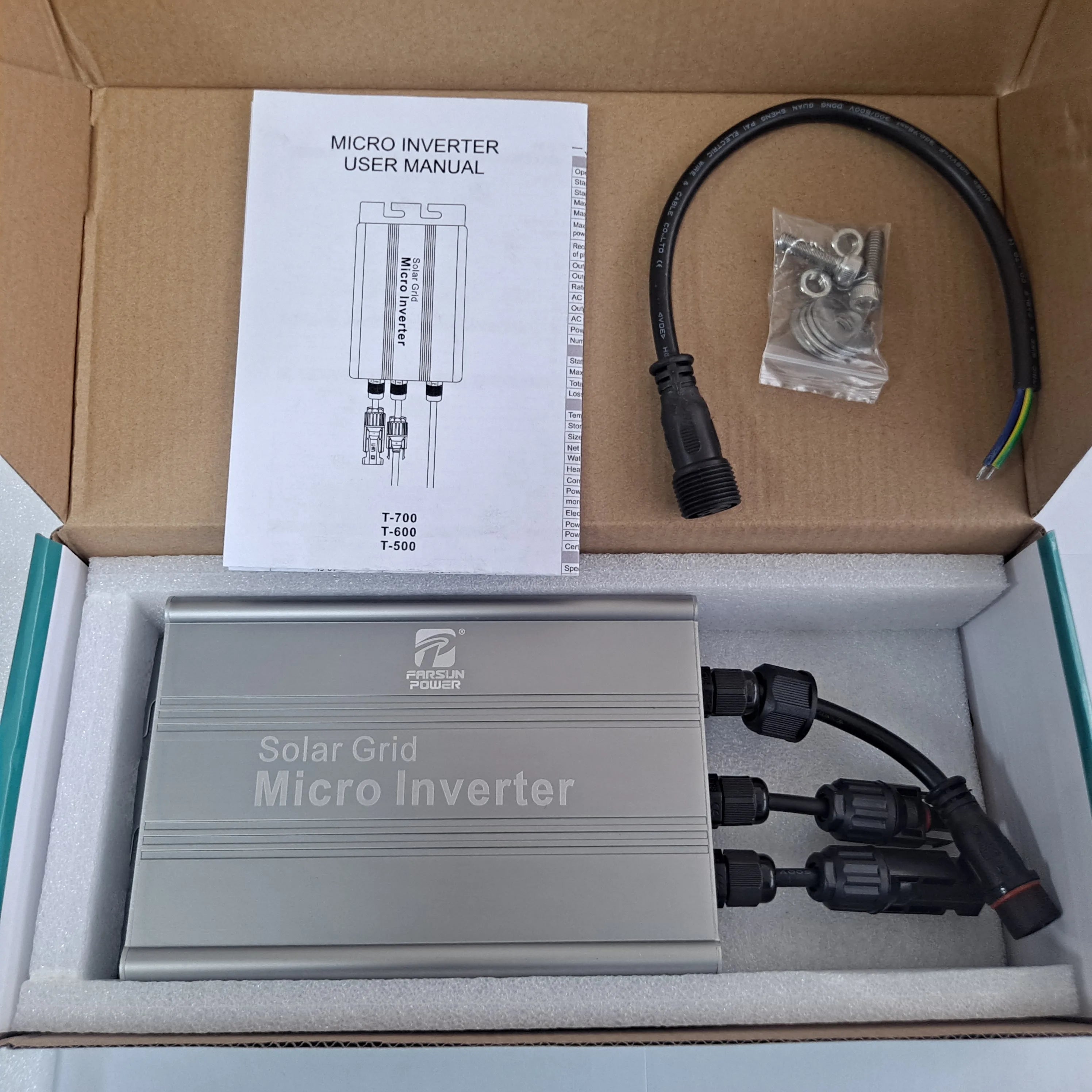 MPPT Solar Grid Tie Micro Inverter, Grid-tie solar inverter for home solar power systems, 500-700W output.