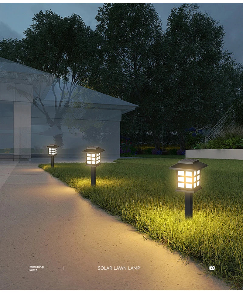 Solar Light, Solar-powered lawn lamp for outdoor use, waterproof and energy-efficient.