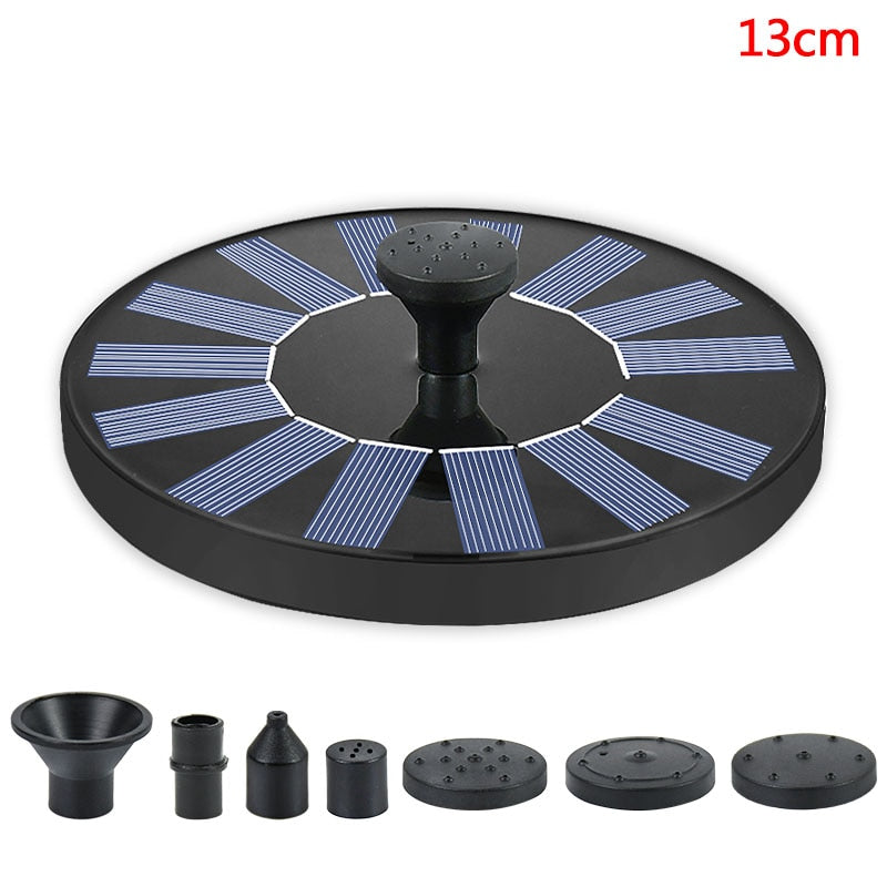 Mini Solar Water Fountain Pool Pond Waterfall Fountain Garden Decoration Outdoor Bird Bath Solar Powered Fountain Floating Water