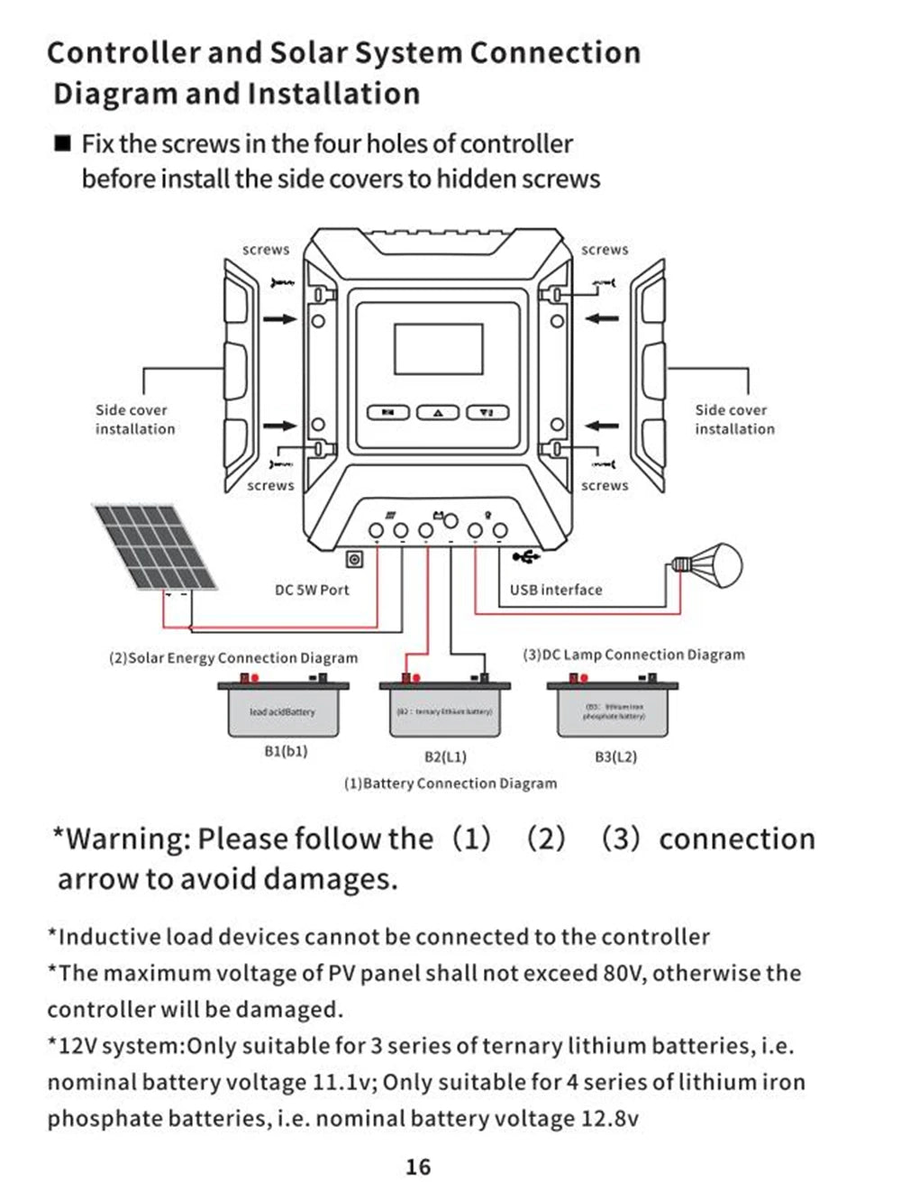 MPPT Solar Charge Controller, Solar charge controller regulates MPPT solar panel power for lithium, lead-acid, or LiFePO4 batteries.