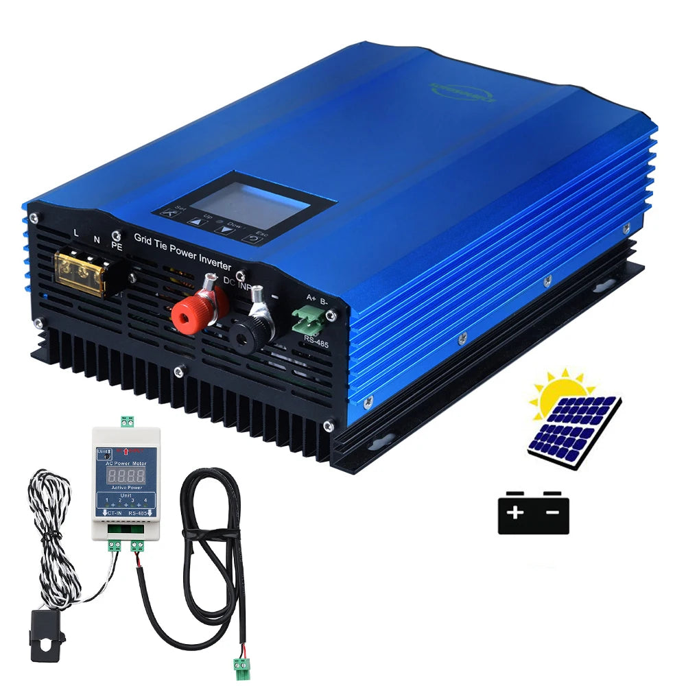 48V 72V 96V Batttery Discharge Grid Tie inverter, Inverter kit for solar power systems with MPPT control, LCD display, and limiter.