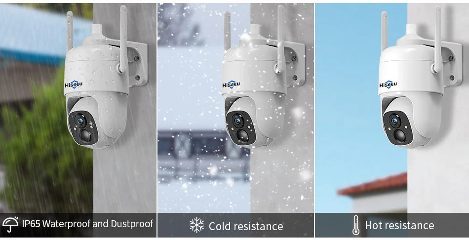 Durable design for outdoor use: water-resistant, dust-proof, and resistant to extreme temperatures.