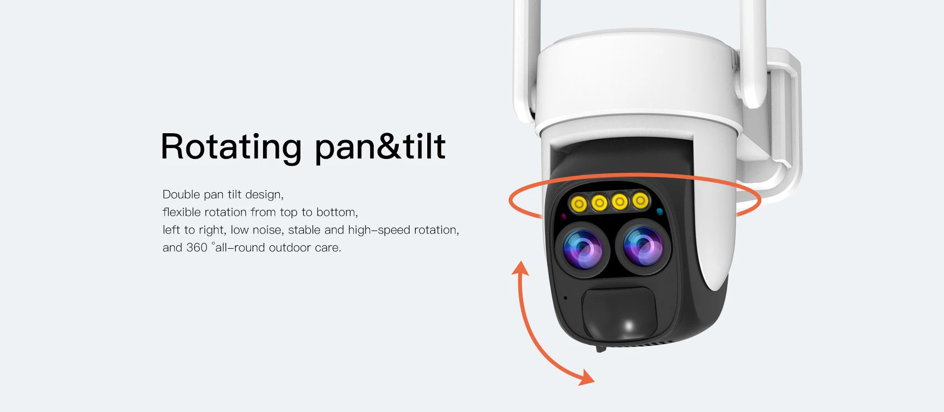 PEGATAH TI-D1W5 8MP Wireless Solar Camera, Flexible camera system for 360-degree outdoor coverage.