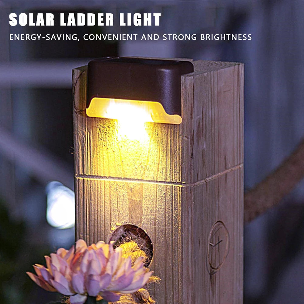 Energy-efficient solar-powered lamp for outdoor use, providing bright light for stairways, pathways, and patios.