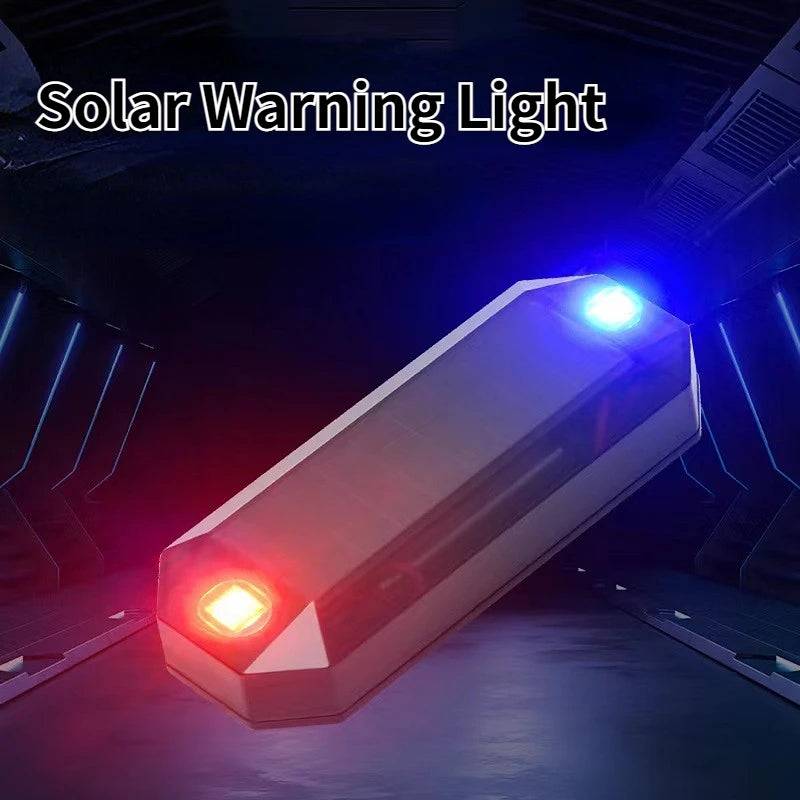 Car Solar LED Mini Warning Light, Compact solar-powered warning light for motorcycle night rides, CE certified from China's Arsmundi brand.