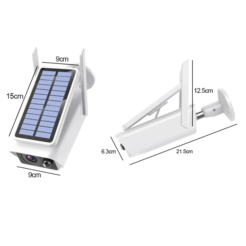 BYSL 4MP Solar Camera, Smart camera features: motion alerts, remote access, storage, and two-way voice transmission.