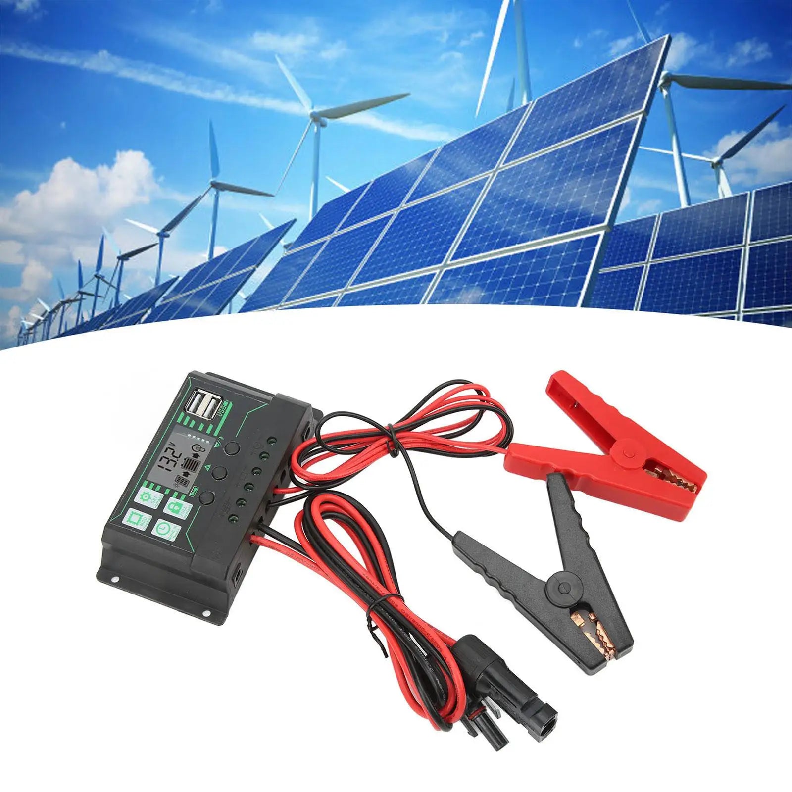 MPPT 10/20/30/60/100A Solar Charge Controller, Effective protection of batteries through complete three-phase charging management, enhancing durability.