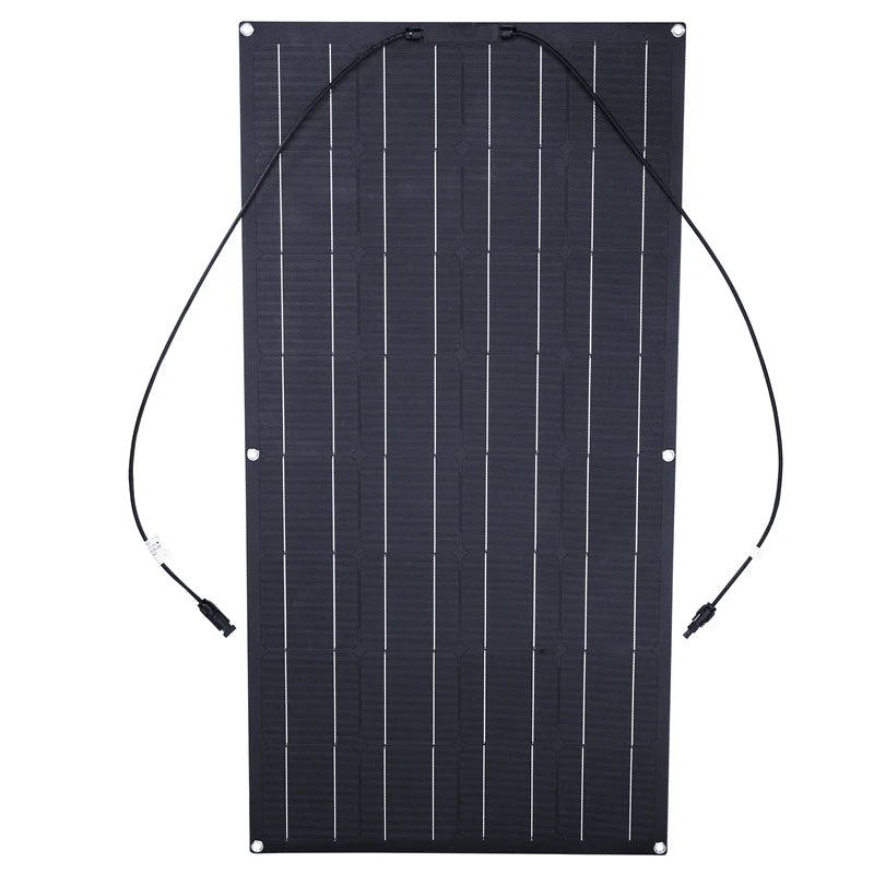300W ETFE Semi-flexible 18V Solar Panel, Suitable for outdoor adventures like cycling, hiking, and camping, as well as emergency power needs.