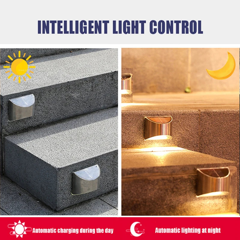 Solar Wall Light, Automatically charges during the day and turns on at night for intelligent solar-powered outdoor lighting.