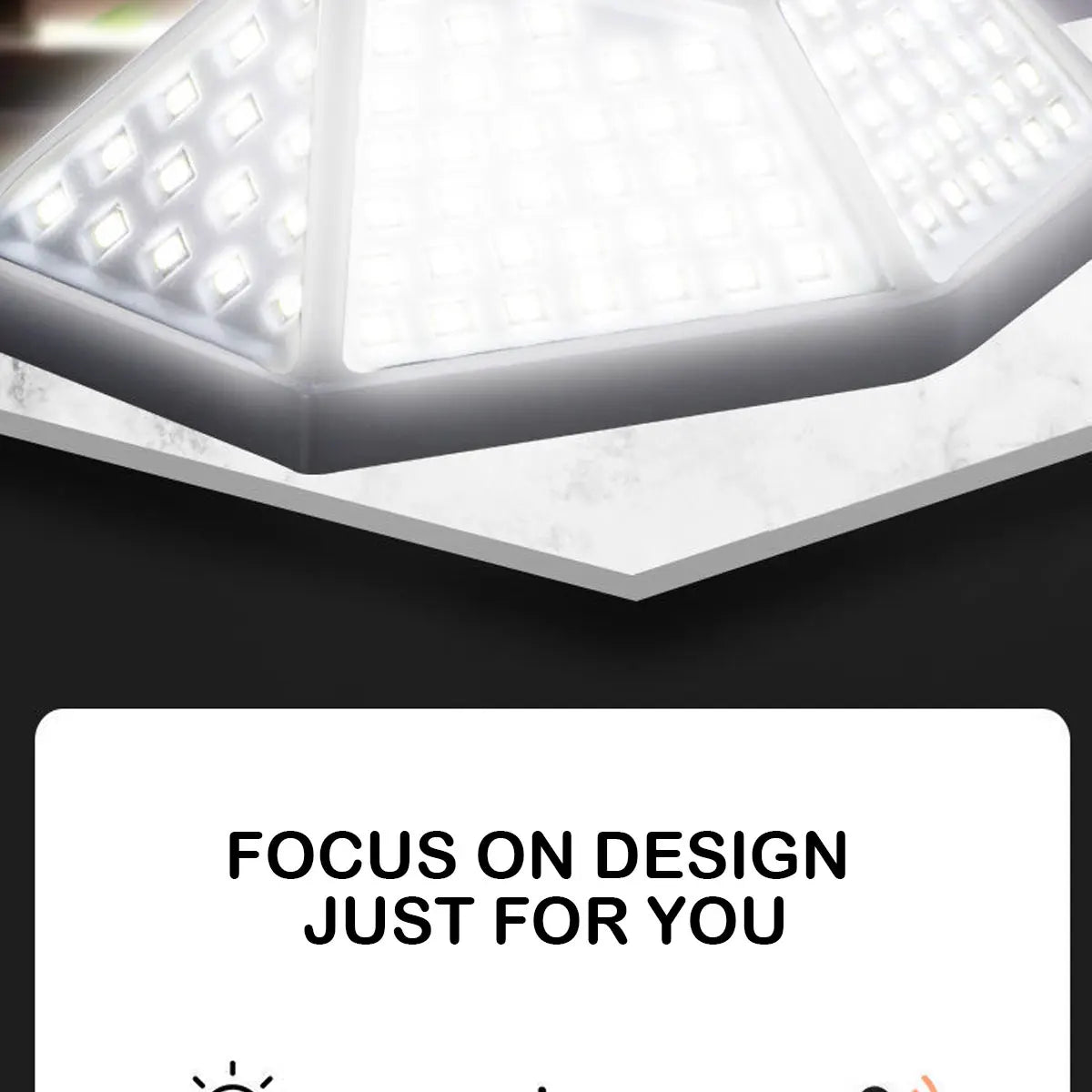 Solar-powered LED light with IP65 protection, dimmable, and CE/EMC/LVD/ROHS certified