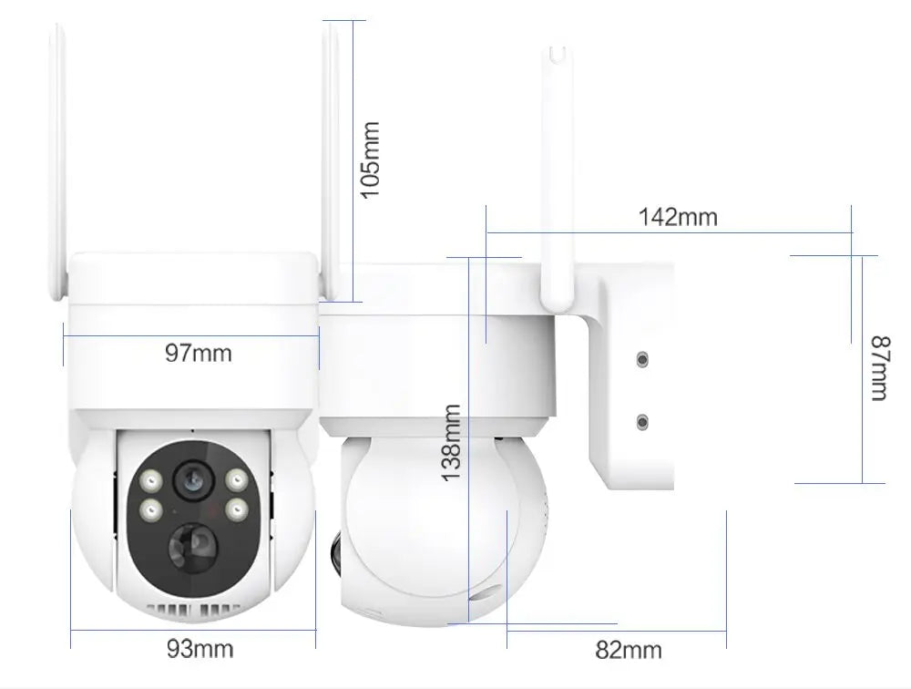 CHAMOUS 2.5K 4MP WiFi Wireless Outdoor IP Camera, 