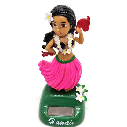 Solar Dancing Hawaii Girl Hulas Shaking Head Toy -  Solar Powered Auto Interior Decompression Dashboard Ornament Car Accessories