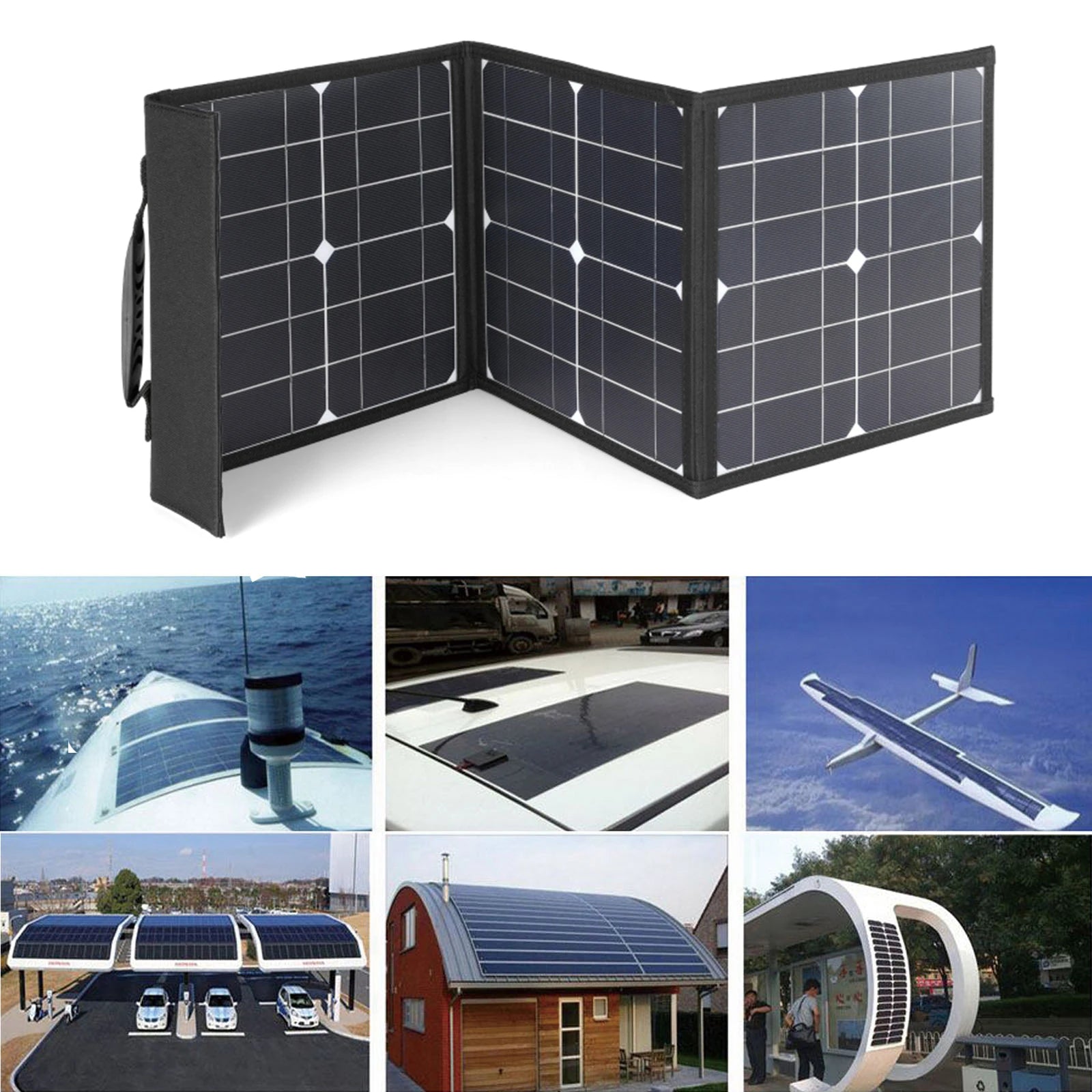 Features high-efficiency monocrystalline silicon solar cells and durable PET packaging for maximum power output.
