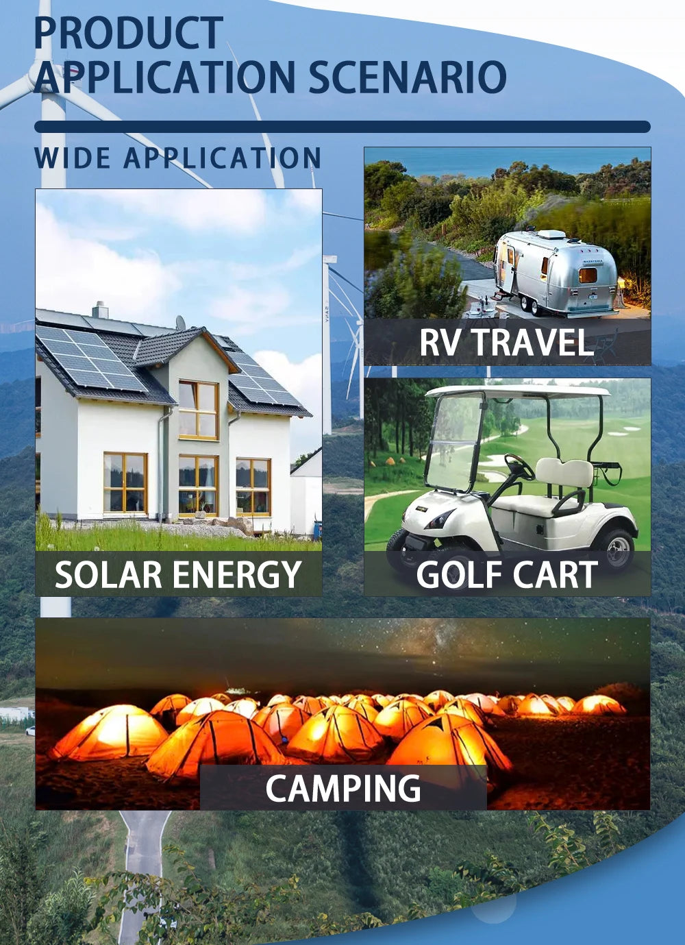 Tewaycell 280Ah Lifepo4 Rechargable Battery, Off-grid power solution for RVs, solar energy, golf carts, and camping.