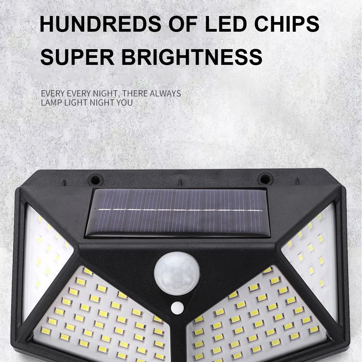 Super bright LED lights illuminate four sides with human body induction tech for outdoor ambiance.