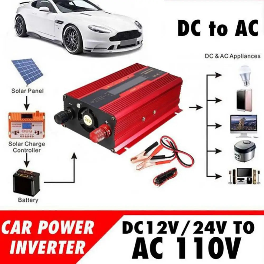 Pure Sine Wave Inverter 20000W Voltage DC 12V 24V To AC 220V Transformer Power Converter Universal Socket Solar Inverter