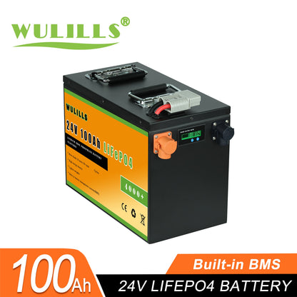 New Grade A 24V 100Ah 200Ah LiFePo4 Battery Pack - Lithium Iron Phosphate Batteries Built-in 8S200A BMS 48V For Solar Boat No Tax