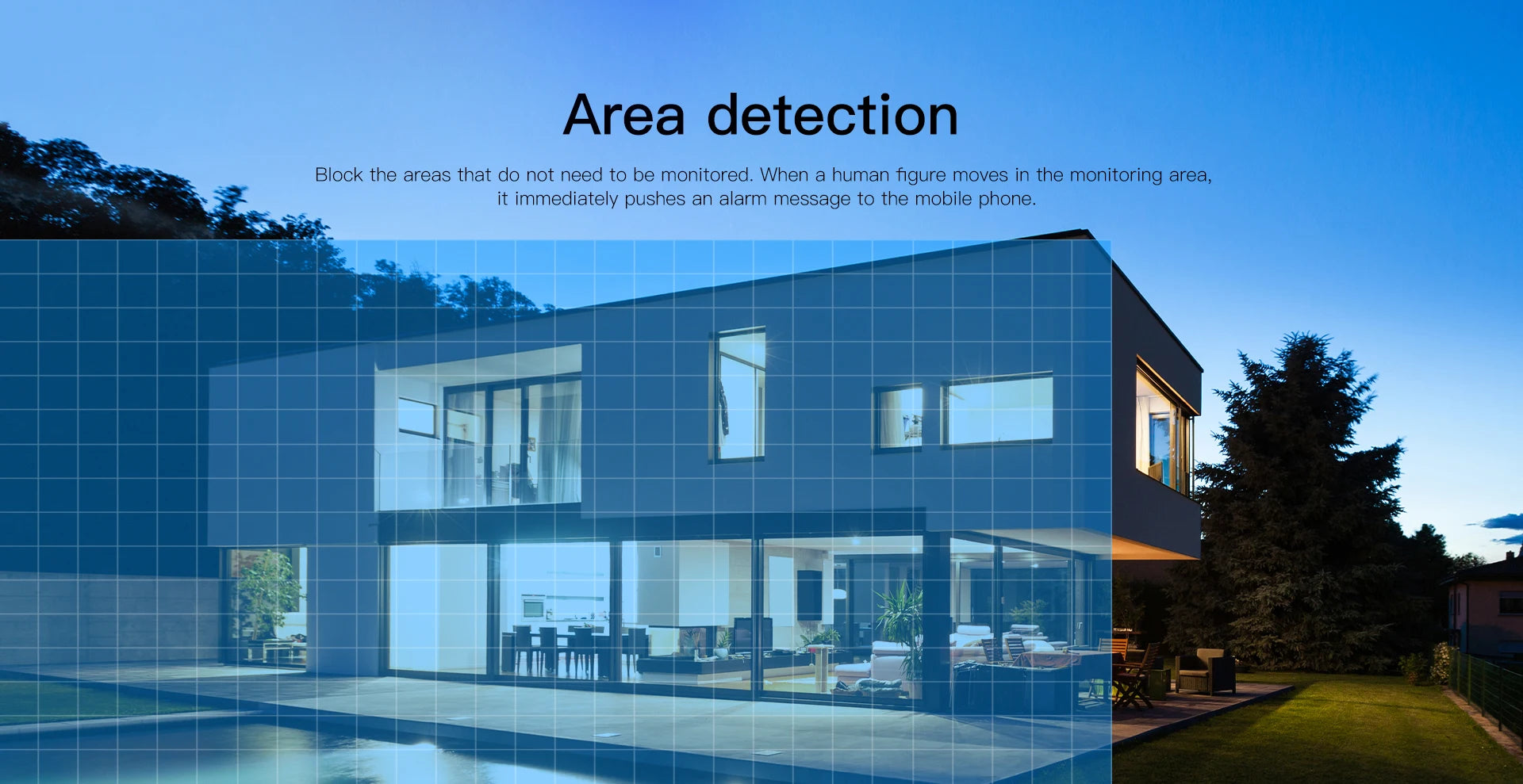 PEGATAH TI-D1W5 8MP Wireless Solar Camera, Detect and block unwanted areas with instant mobile alerts when a person is detected.