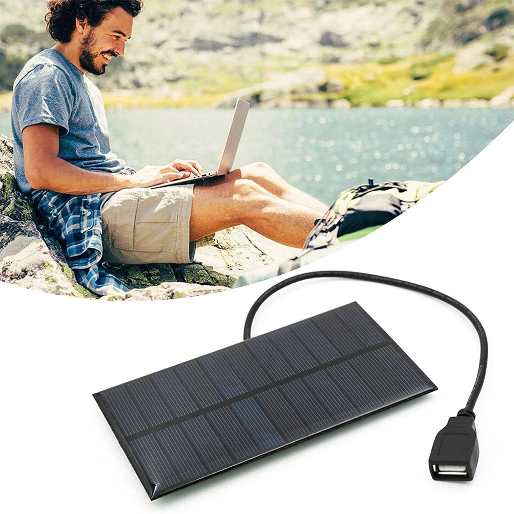 Solar Panel, Solar-powered portable charger for mobile devices, perfect for outdoor use.