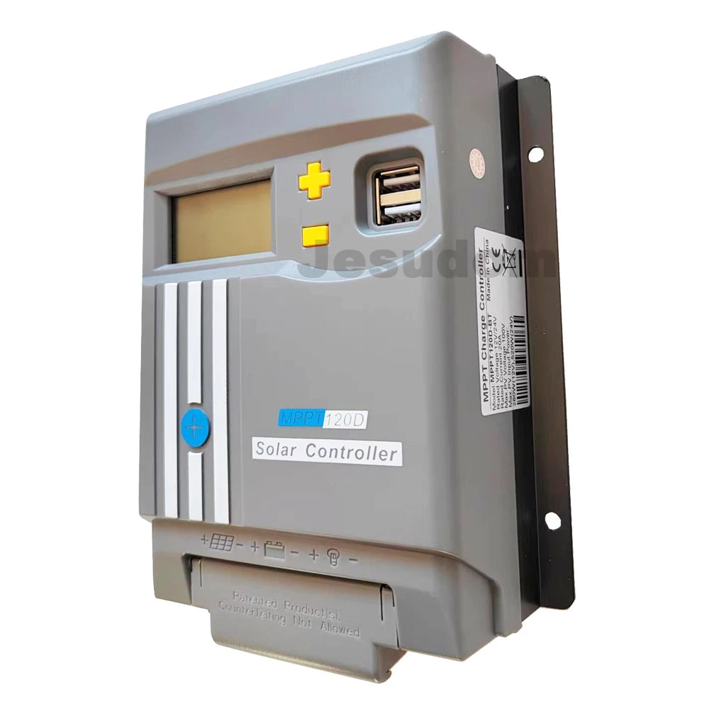 Wireless MPPT display regulates and charges LiFePO4/Li-ion batteries from 12V/24V solar panels.