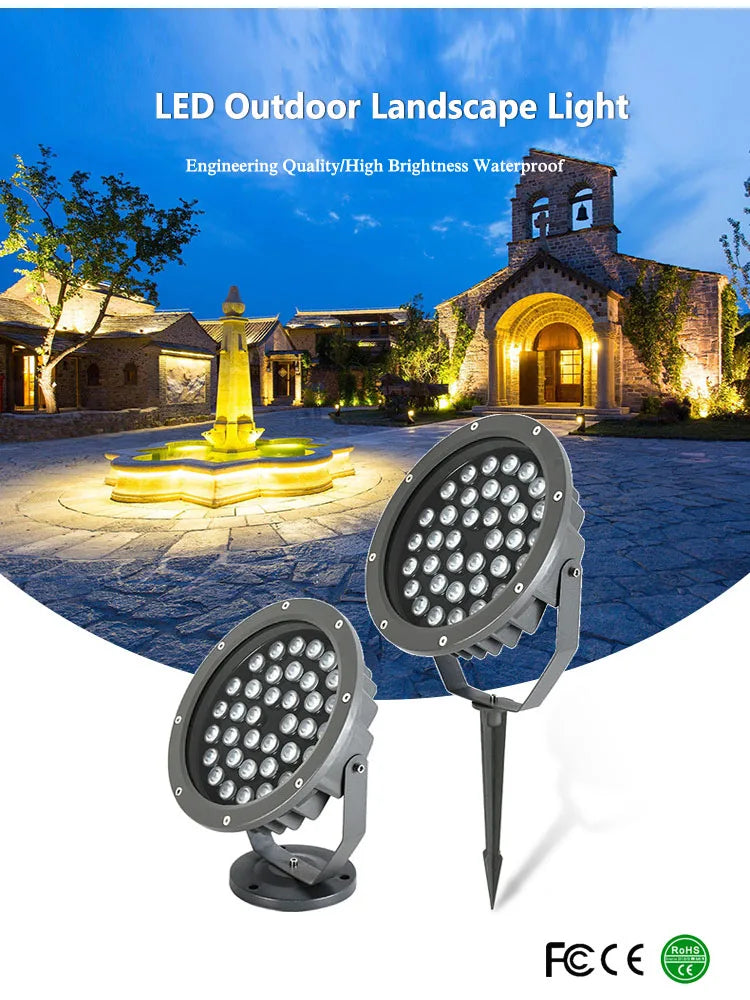 NEARCAM outdoor RGB projection light, Eco-friendly LED outdoor light for high brightness and water resistance.