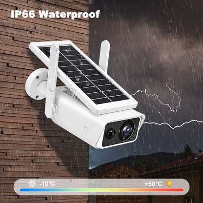 FRDMAX XM49S 4MP Solar Camera - WiFi Outdoor 100° Wide View Security Protection Wireless Surveillance Bullet Cams PIR Detection IR Night