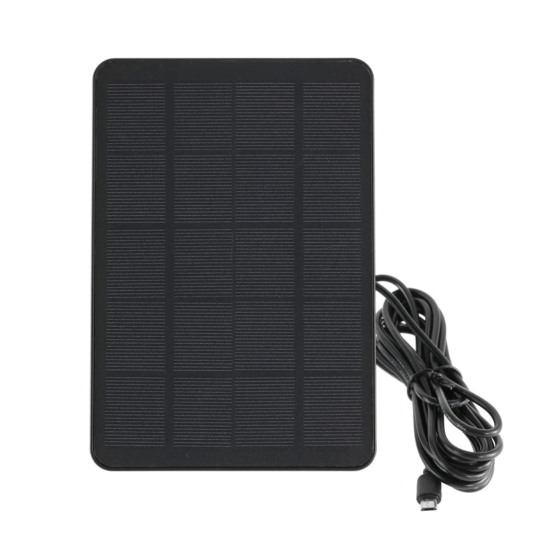 Solar Panel, Mini USB-powered camera adapter, compatible with most security cameras.