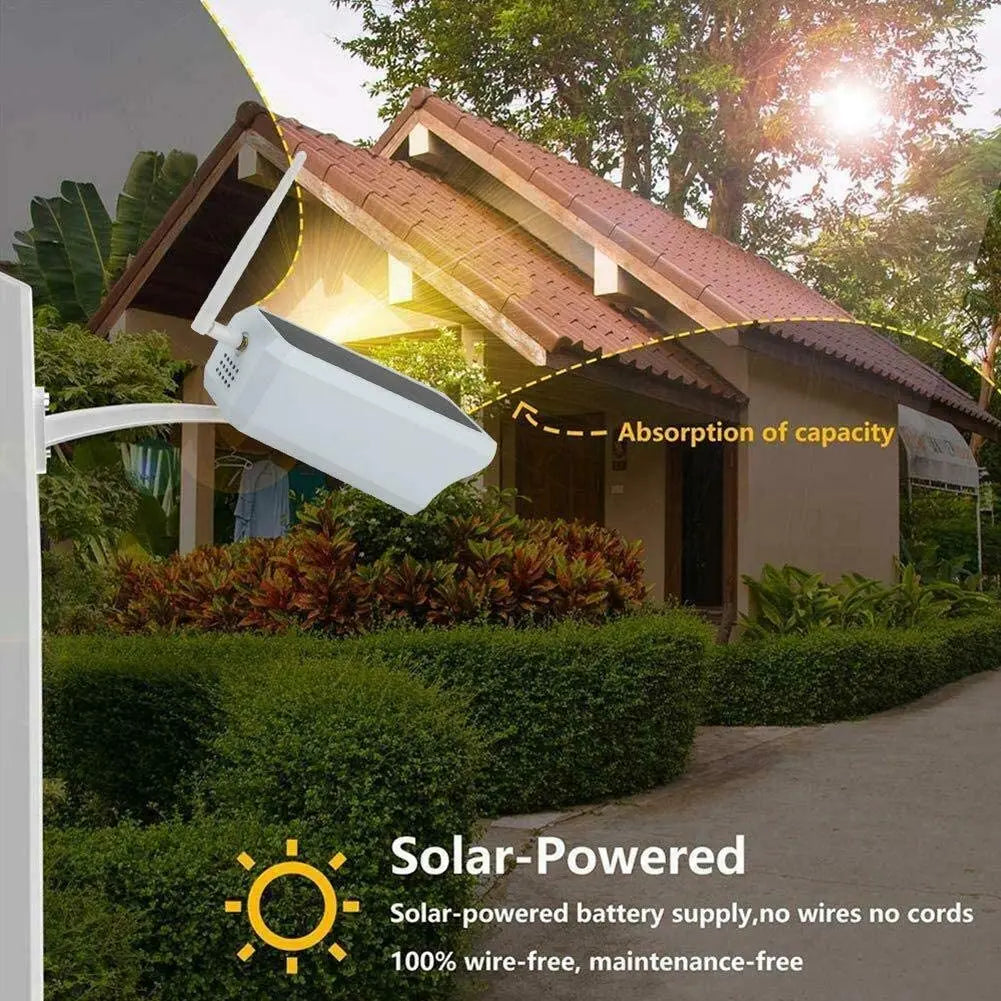 SuperDeals Tuya Smart Life 5MP WiFi Camera, Wire-free solar-powered home surveillance system requires no batteries or cords.