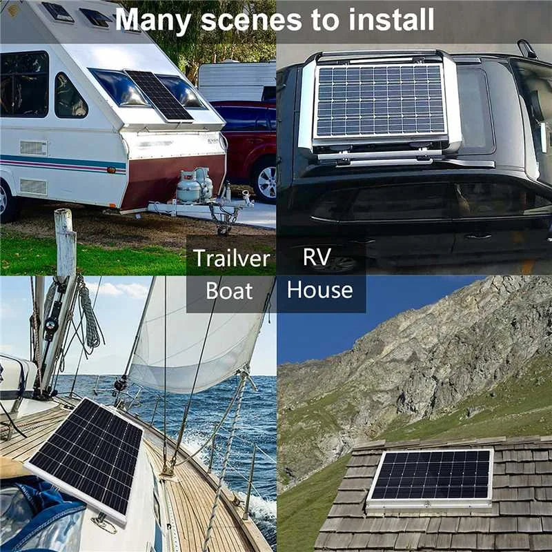 1000W Inverter  Solar Panel, scenes to install Trailver RV Boat House Many