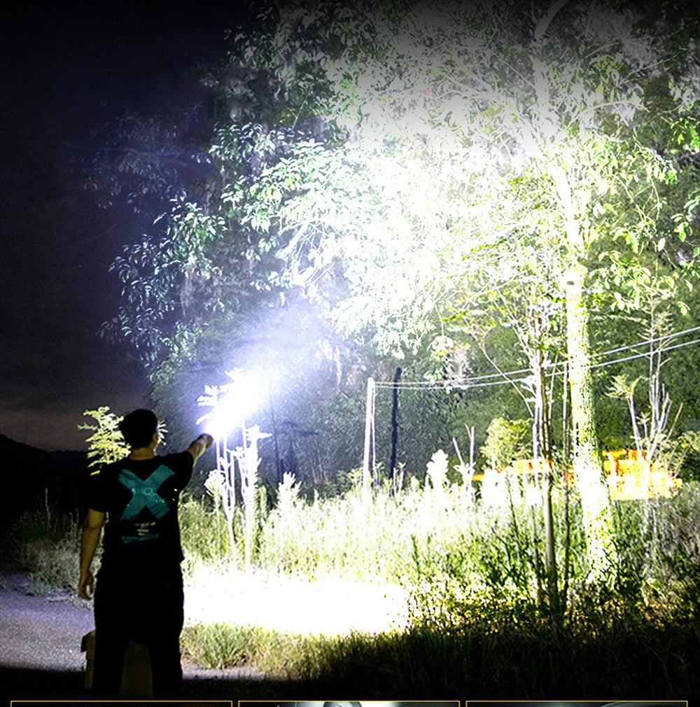 LED Flashlight, Industrial-grade cordless power tool suitable for heavy-duty projects like construction, repair shops, and auto work.