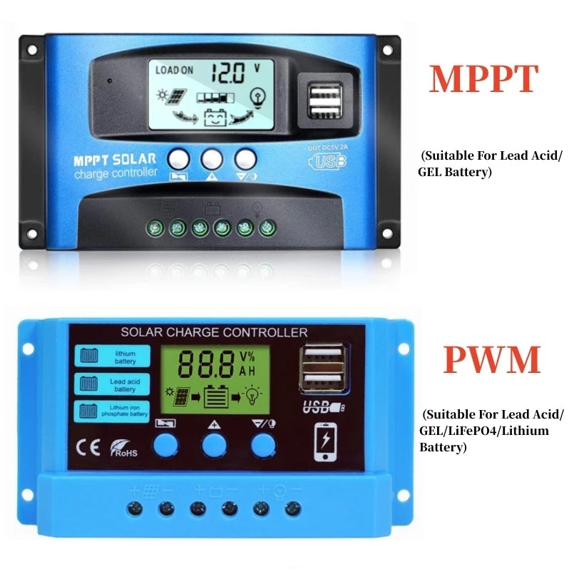 40A 50A 60A 100A MPPT Solar Charge Controller, MPPT Solar Charge Controllers suitable for lead-acid/battery types, PWM controller, and RoHS compliant.