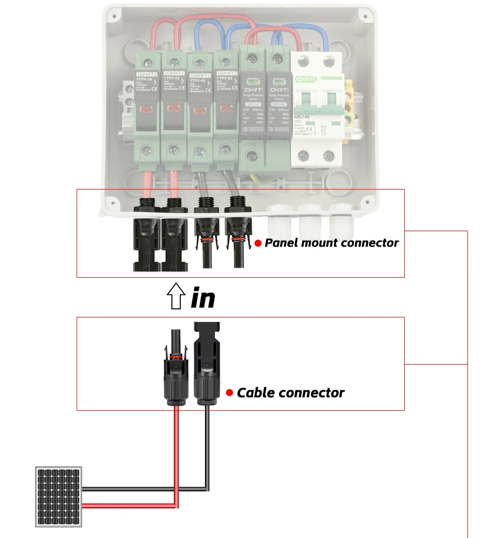 10/20/40/100PCS Solar PV Connectors, Connectors for solar panels and inverters with IP67 water resistance and DC 1000V compatibility.