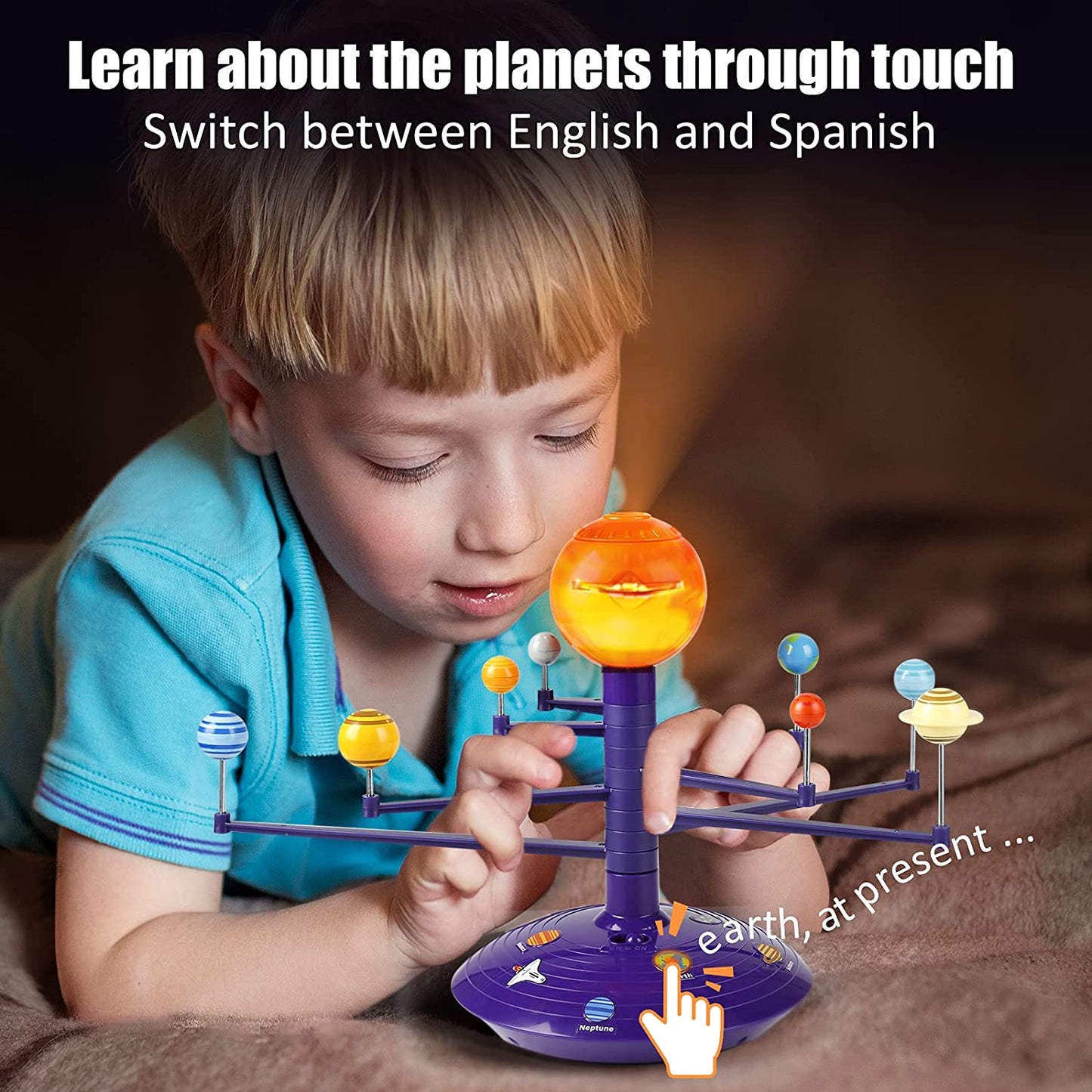 The Solar System Planetary Model Rotates Eight Planets Projection 3D Astronomical Apparatus To Teach Children Science Stem Toys